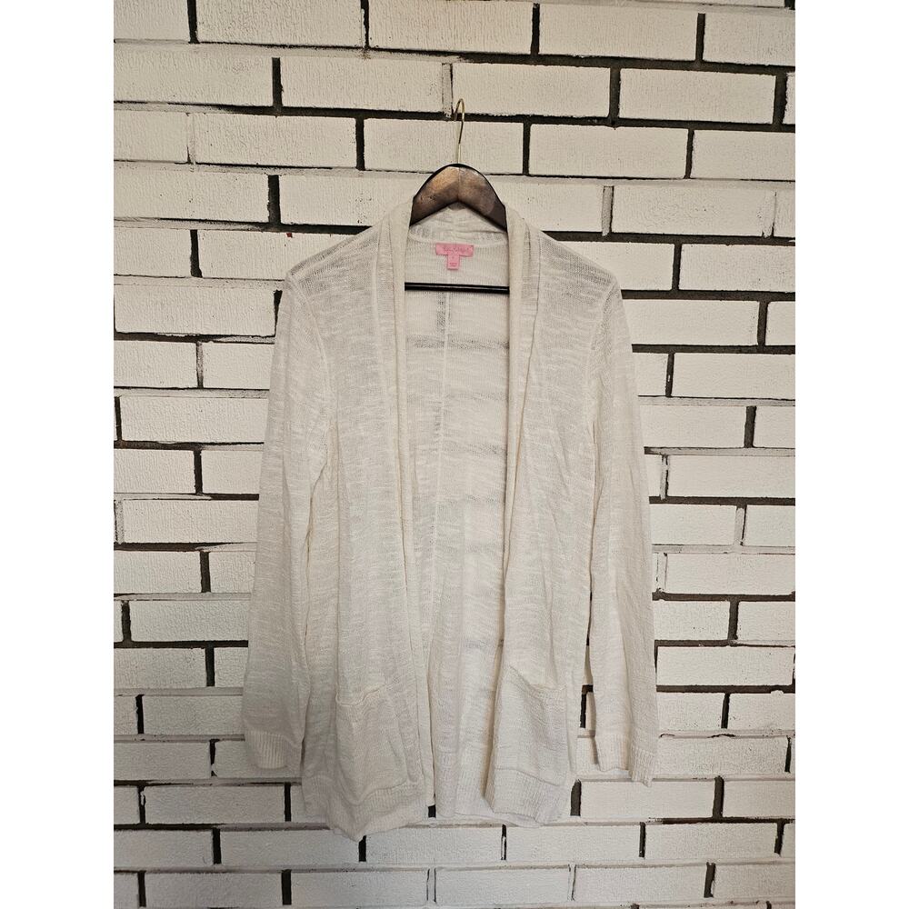 Lilly Pulitzer White Cardigan Womens Large
